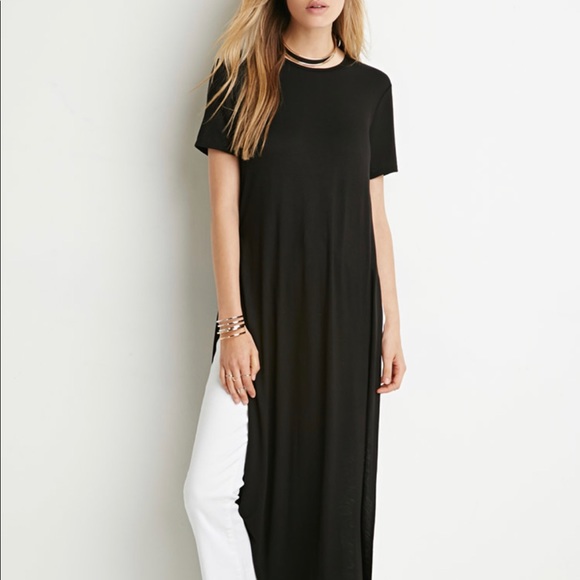 ($5 with bundle) High slit tee dress - Picture 5 of 5